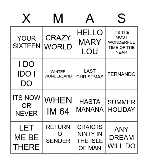 WEST COUNTY 3 Bingo Card