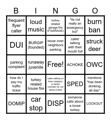 Thanksgiving 2024 Bingo Card