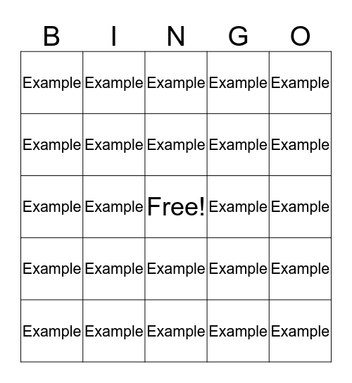 Point of View Bingo Card