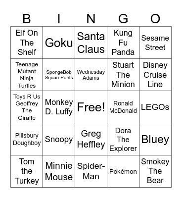 Thanksgiving Day Parade 2024 Bingo Card