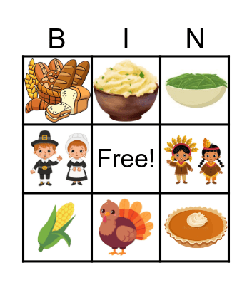 Thanksgiving Bingo Card