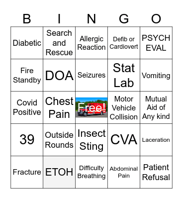 EMS BINGO Card