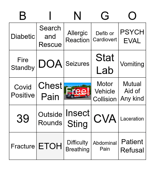 EMS BINGO Card