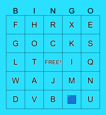 Alphabet Bingo Card