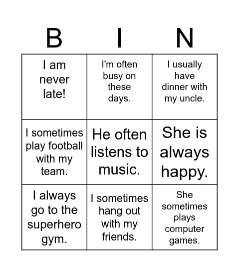 Bingo Card