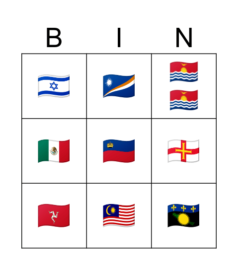 flag 2 1 Bingo Card
