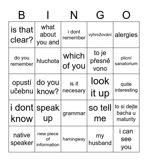 maixny Bingo Card