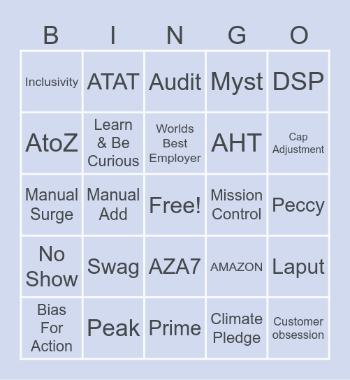 RSR BINGO Card