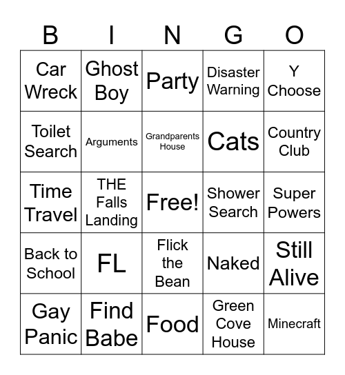 Dream Bingo Card