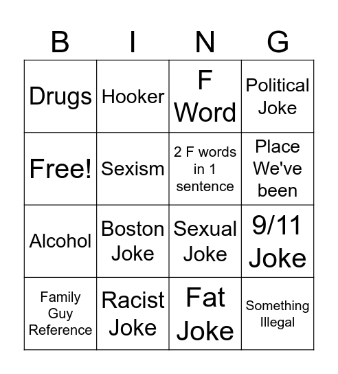 Ted Bingo Card