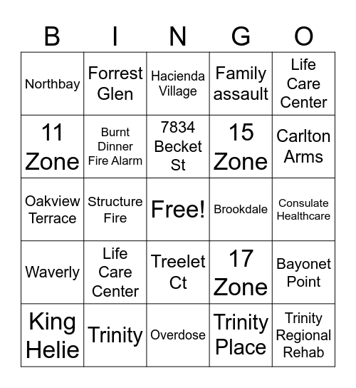 E30 Thanksgiving Bingo Card
