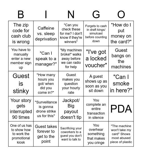 Cage Bingo 3 Bingo Card