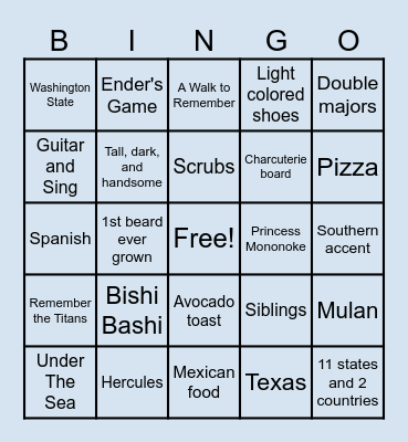 The Big 3-0 Bingo Card