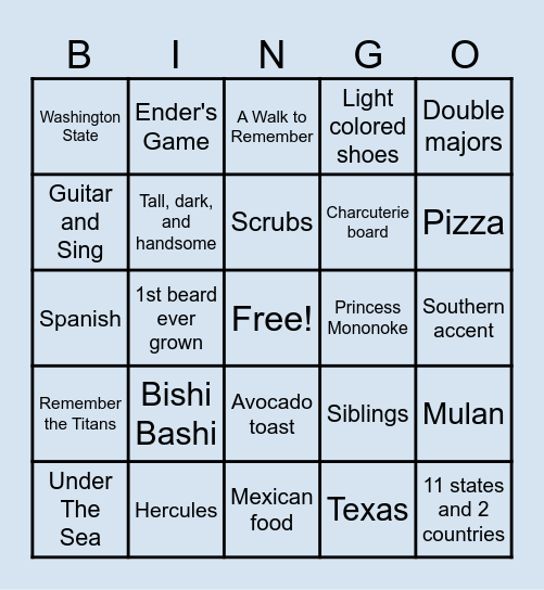 The Big 3-0 Bingo Card