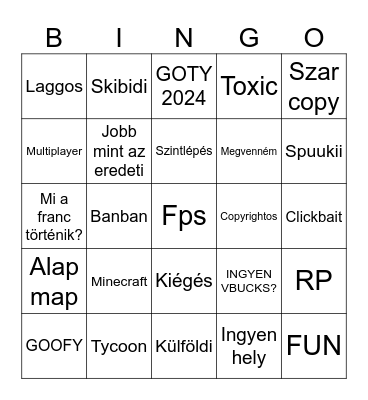 RATYI FORTI Bingo Card