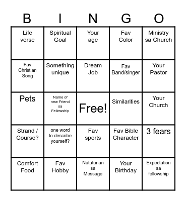 BACC BINGO Card