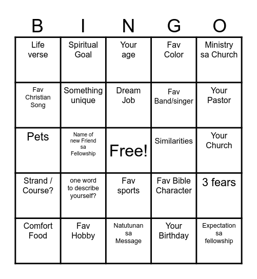 BACC BINGO Card