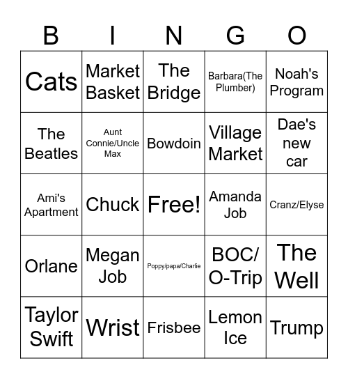 Thanksgiving 2024 Bingo Card