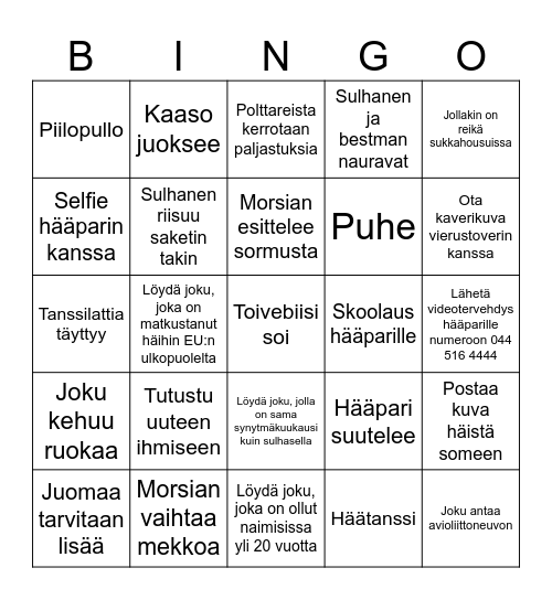 🩷 Bingo Card