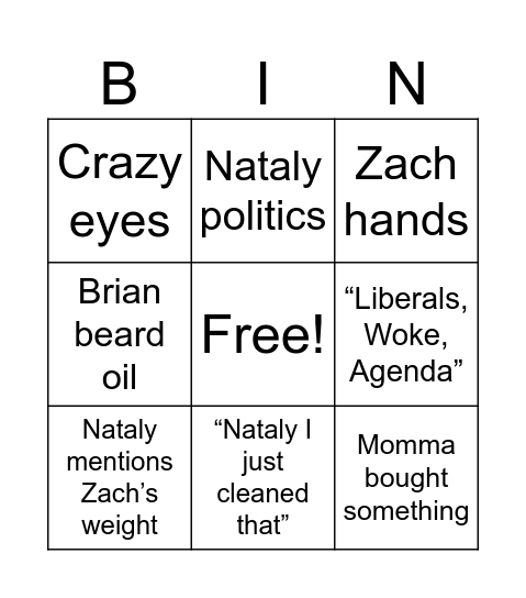 Thanksgiving Bingo Card