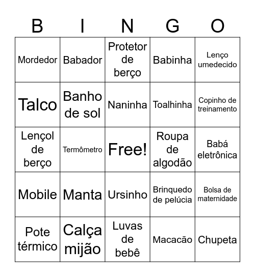 Chá da Carolina Bingo Card