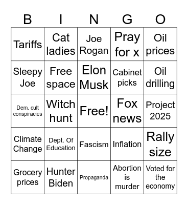 Thanksgiving Bingo Card