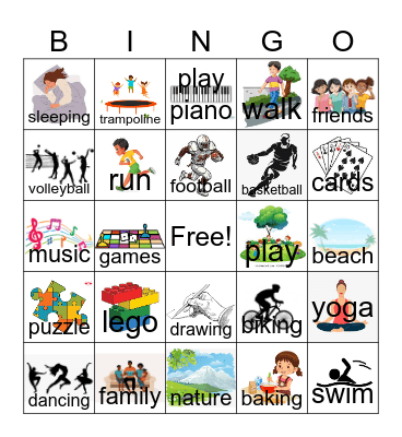 Screen-Free Activities Bingo Card