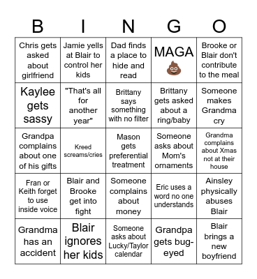 Scoot On Around! Bingo Card
