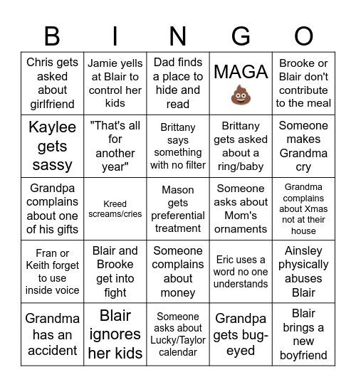 Scoot On Around! Bingo Card