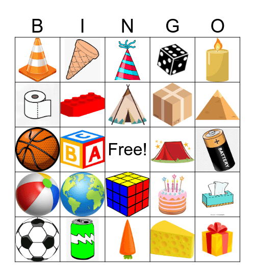 3D Shape Bingo Card