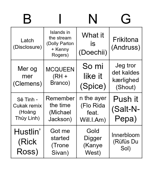 ICONIC BINGO Card