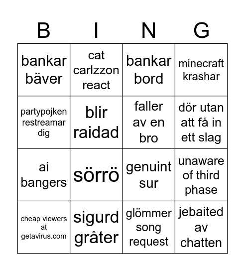 Zcoob minibingo Card