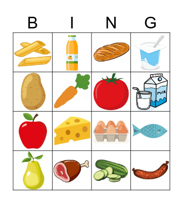 FOOD Bingo Card
