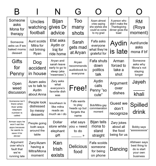 Untitled Bingooo Bingo Card