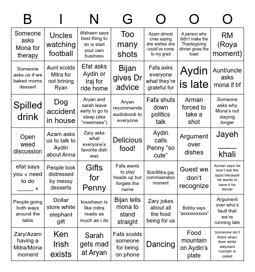 Untitled Bingooo Bingo Card