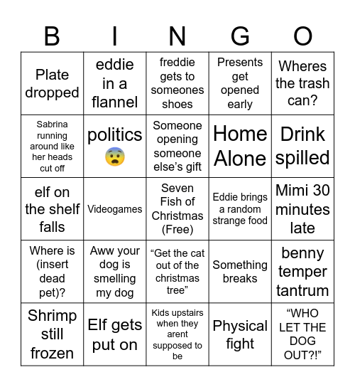 Christmas Bingo Card