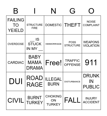 Thanksgiving Bingo Card