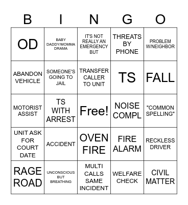 THANKSGIVING DISPATCH STYLE Bingo Card