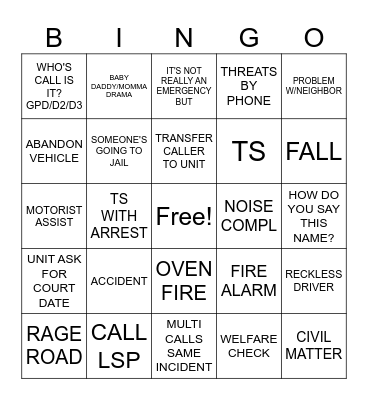 THANKSGIVING DISPATCH STYLE Bingo Card