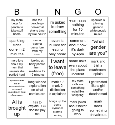 thanksgiving round 3 Bingo Card