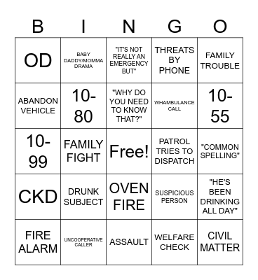 THANKSGIVING DISPATCH STYLE Bingo Card