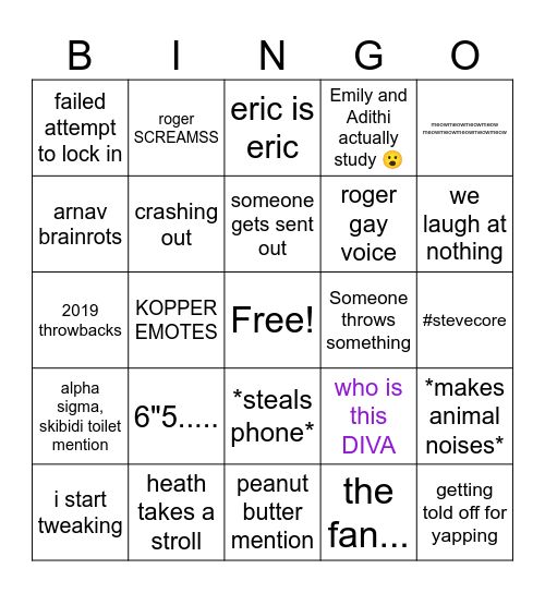 japanese Bingo Card