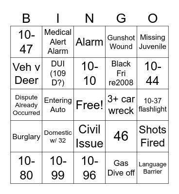 Thanksgiving Bingo Card