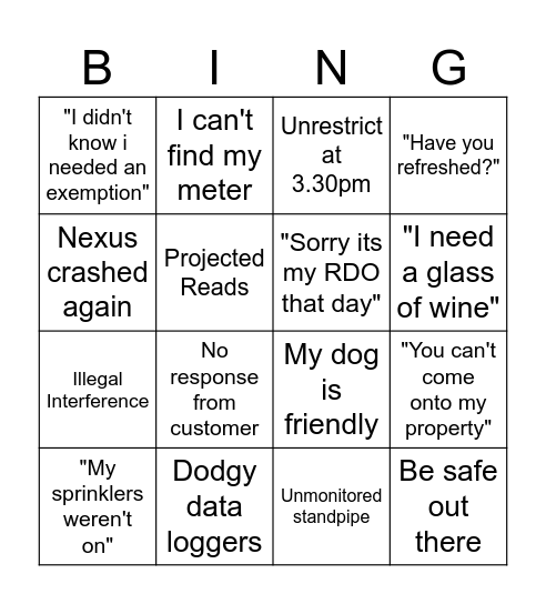 MFS Bingo Card