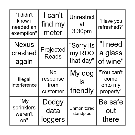 MFS BINGO Card