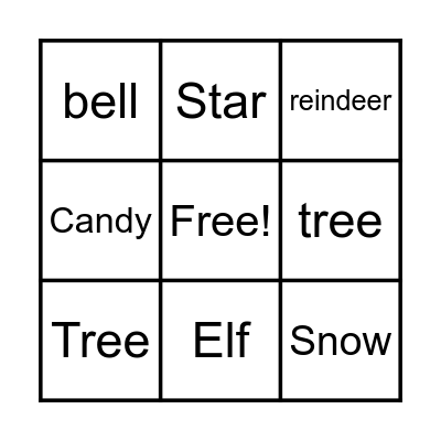 Christmas Bingo Card