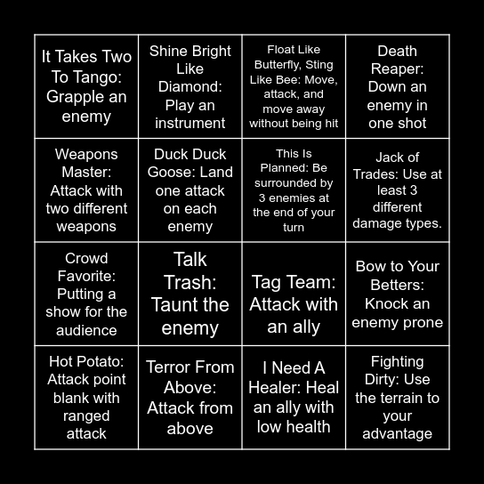 DRAGON'S DEN Bingo Card