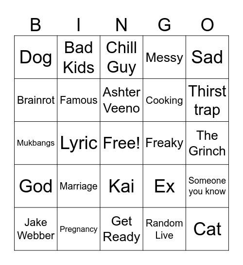 BINGO Card