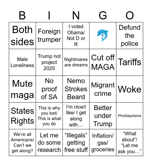 maga sucks bingo Card