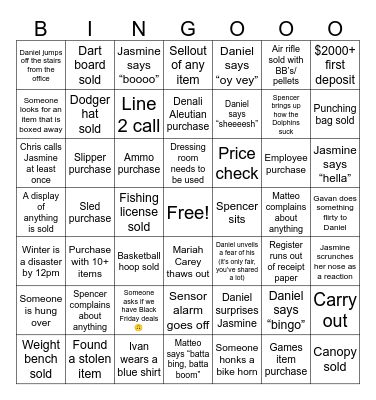 Black Friday Bingo Card